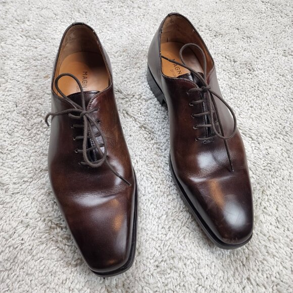 Magnanni Men’s Leather Cap Toe Oxfords Sz 39 8.5M Made In SpainClean Shine USA
